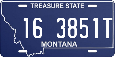MT license plate 163851T