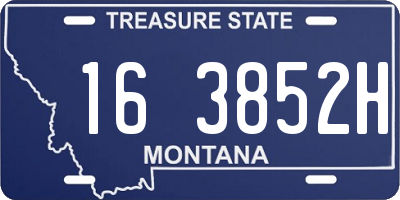 MT license plate 163852H