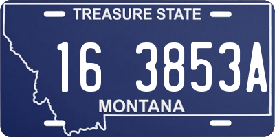 MT license plate 163853A