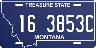 MT license plate 163853C