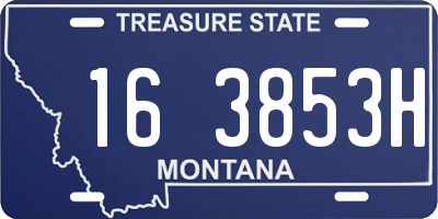 MT license plate 163853H