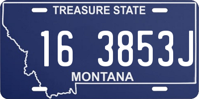 MT license plate 163853J