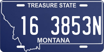 MT license plate 163853N