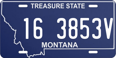 MT license plate 163853V
