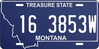 MT license plate 163853W