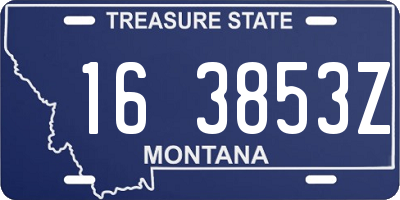 MT license plate 163853Z