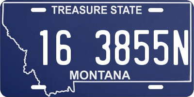 MT license plate 163855N