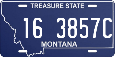 MT license plate 163857C