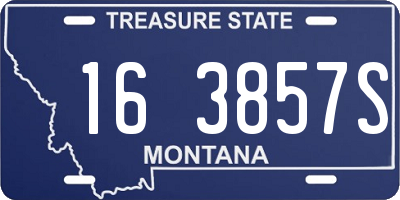 MT license plate 163857S