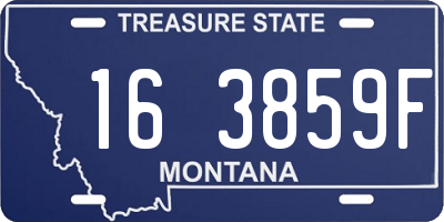MT license plate 163859F