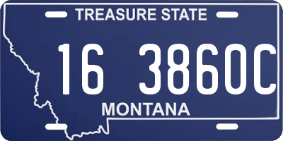MT license plate 163860C