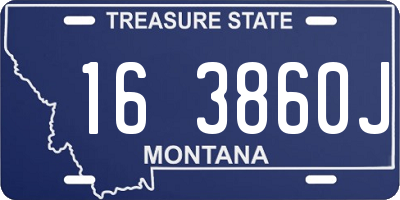 MT license plate 163860J