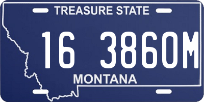 MT license plate 163860M
