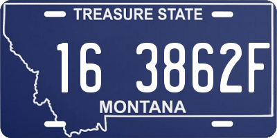 MT license plate 163862F