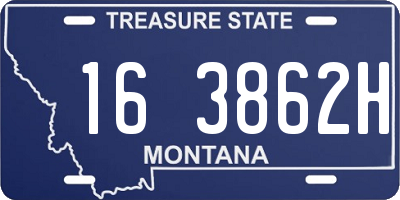 MT license plate 163862H