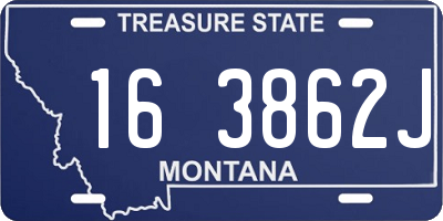 MT license plate 163862J