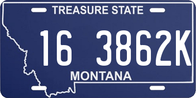MT license plate 163862K