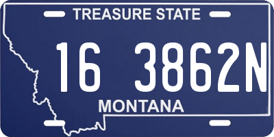 MT license plate 163862N