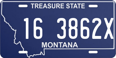 MT license plate 163862X