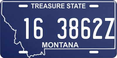 MT license plate 163862Z