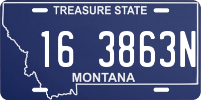 MT license plate 163863N