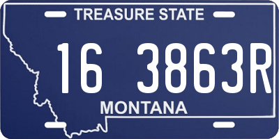 MT license plate 163863R