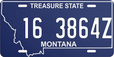 MT license plate 163864Z