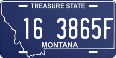 MT license plate 163865F