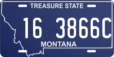 MT license plate 163866C