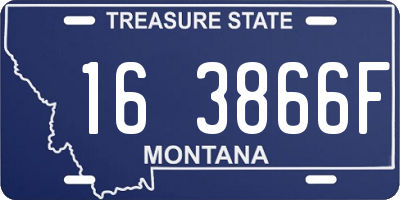 MT license plate 163866F
