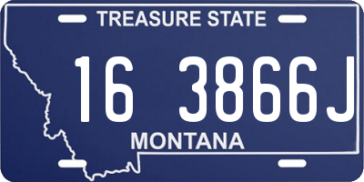 MT license plate 163866J