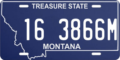 MT license plate 163866M
