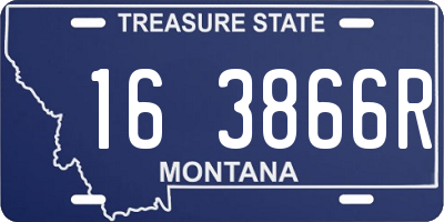 MT license plate 163866R