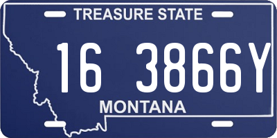 MT license plate 163866Y