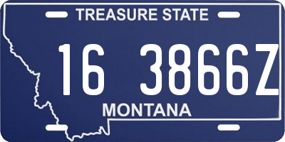 MT license plate 163866Z