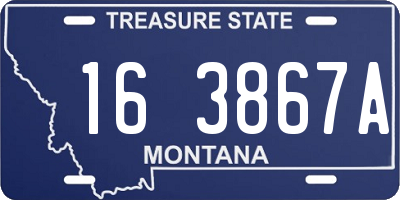 MT license plate 163867A