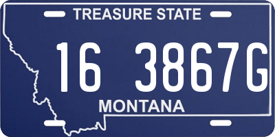 MT license plate 163867G