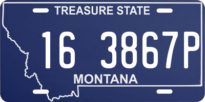 MT license plate 163867P