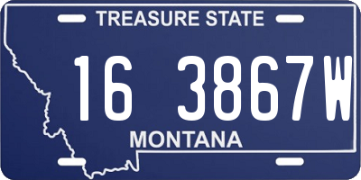 MT license plate 163867W