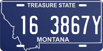 MT license plate 163867Y
