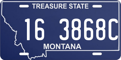MT license plate 163868C
