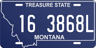 MT license plate 163868L