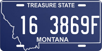 MT license plate 163869F