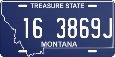 MT license plate 163869J