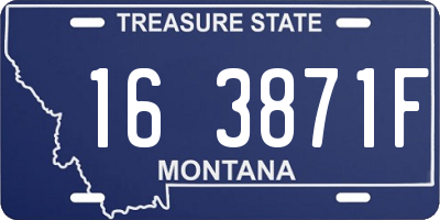 MT license plate 163871F