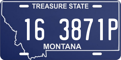 MT license plate 163871P