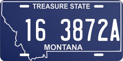 MT license plate 163872A