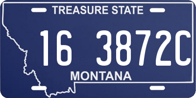MT license plate 163872C