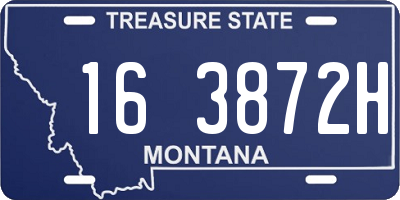 MT license plate 163872H