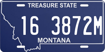 MT license plate 163872M